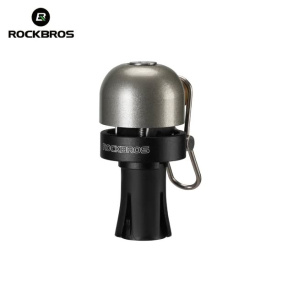 Звонок ROCKBROS BB2502 для руля баран, в виде заглушки; титановый цвет