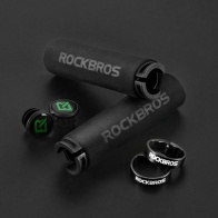 Грипсы велосипедные с замком ROCKBROS черные, арт BT1001BKBK