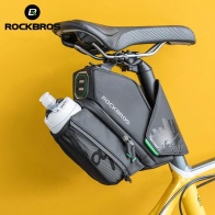 Велосумка ROCKBROS под седло с отделением для фляги и держателем заднего фонаря, арт C26-BK