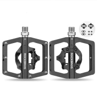 Педали ROCKBROS алюминиевые, черные, контактные с платформой