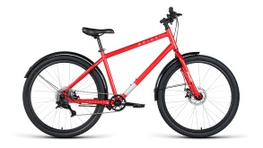 Велосипед FORWARD SPIKE 27,5 D (27,5" 8 ск. рост. 18") 2023, красный/белый