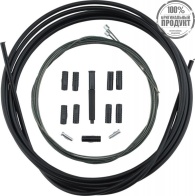Трос+Оплетка троса переключения Shimano OPTISLICK, 1,2мм X2100/1800мм, оплетка SP41 3000мм, концевик