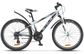 Велосипед STELS Navigator-470 V 24" 12" Белый/чёрный/синий