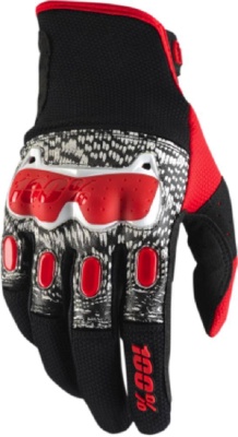 Мотоперчатки 100% Derestricted Glove Black/White/Red