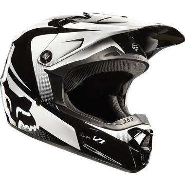 Мотошлем подростковый Fox V1 Imperial Youth Helmet Black/White M