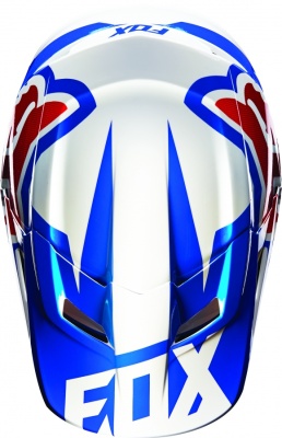 Мотошлем Fox V1 Race Helmet Blue - фото 4