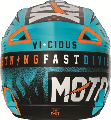 Мотошлем подростковый Fox V1 Vicious Youth Helmet Aqua M - фото 1