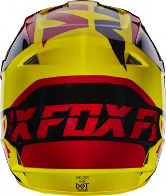 Мотошлем Fox V1 Mako Helmet Yellow XL - фото 2