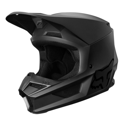 Мотошлем подростковый Fox V1 Matte Youth Helmet Black L 50.8-52.1cm (16456-255-L) - фото 1