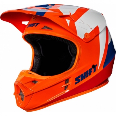 Мотошлем Shift White Tarmac Helmet Orange