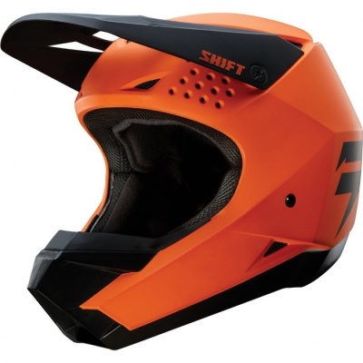 Мотошлем Shift White Helmet Orange