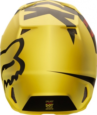 Мотошлем Fox V2 Mastar Helmet Yellow S 55-56cm (19530-005-S) - фото 2