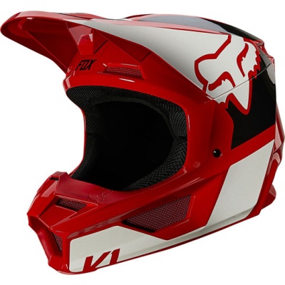 Мотошлем Fox V1 Revn Helmet (Взрослый, XL, красный, 2021 (25819-122-XL)) - фото 1