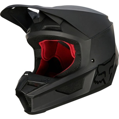 Мотошлем Fox V1 Matte Helmet (2021) (Взрослый, M, черный, 2021 (27740-255-M)) - фото 1