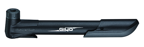 Велосипедный насос Giyo GP-04CP, пластик, 120 PSI (8атм) Clever Valve  Presta/Schrader, черный