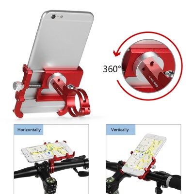 Держатель для телефона на руль GUB универсальный мото-вело поворот 360 алюминиевый титан - фото 3