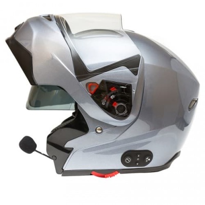 Шлем зимний GSB G-339 GREY MET, S (с двойным визором с электрообогревом, набором проводов и маской - фото 1