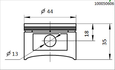 Поршень BSE ZS1P44FMC