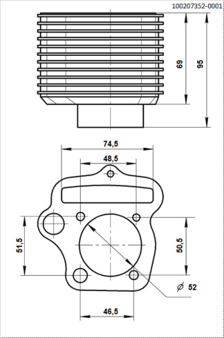 Цилиндр в сборе BSE 154FMI