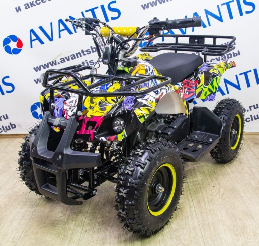 Детский квадроцикл ATV Classic Mini (электростартер) Желтый (хип-хоп)