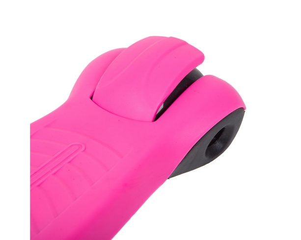 Самокат-кикборд Novatrack RainBow, складной, широкие свет.колеса PU, розовый