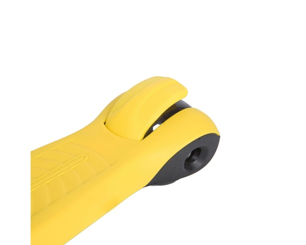 Самокат-кикборд Novatrack RainBow, складной, широкие свет.колеса PU, желтый