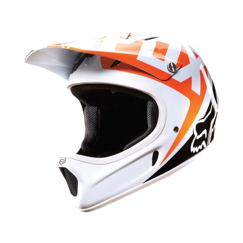 Велошлем Fox Rampage Race Helmet White/Orange