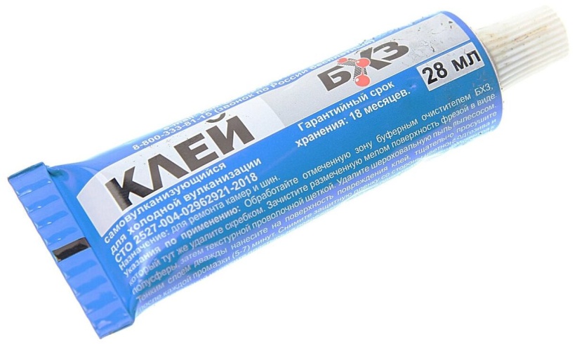 Клей БХЗ тюбик 28 мл холодная вулканизация