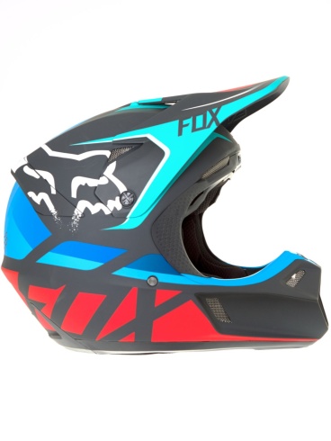 Мотошлем Fox V3 Seca Helmet Grey/Red L (17869-037-L)