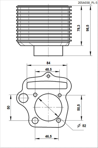 Цилиндр *PL-5*#205A038 BSE 153FMI