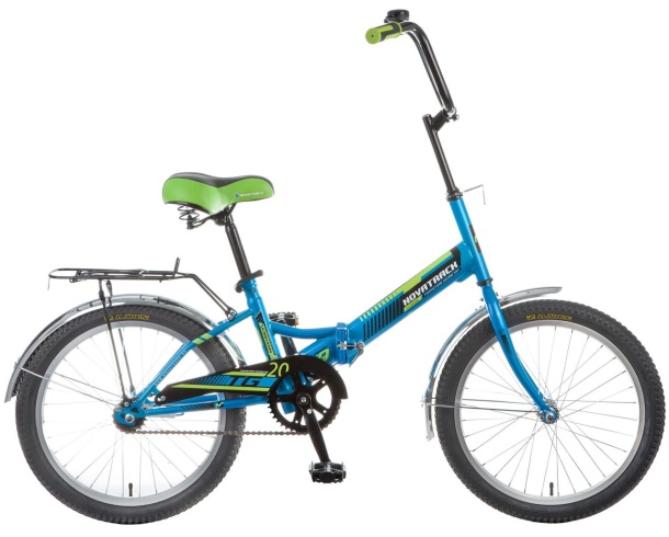 Велосипед NOVATRACK 20" складной, TG20, синий, тормоз нож,AL обода,усилен, багажник #117075