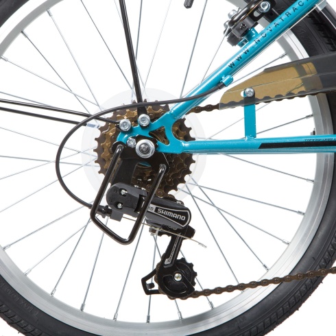 Велосипед NOVATRACK 20" складной, TG, синий, 6 скор.Shimano TY-21,тормоз V-brake,сиден, багажник