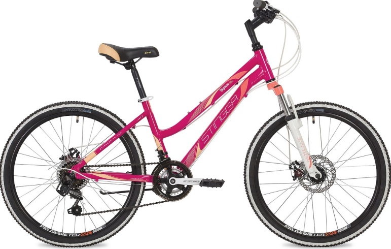 Велосипед Stinger 24" Laguna D 14"; розовый