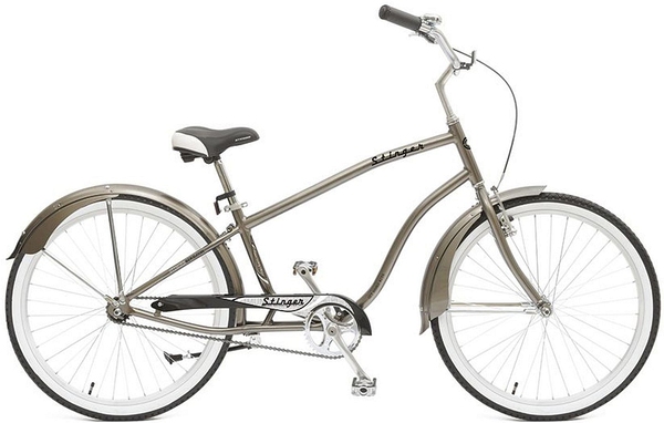 Велосипед STINGER 26" CRUISER M серый, CRUISER, 18"