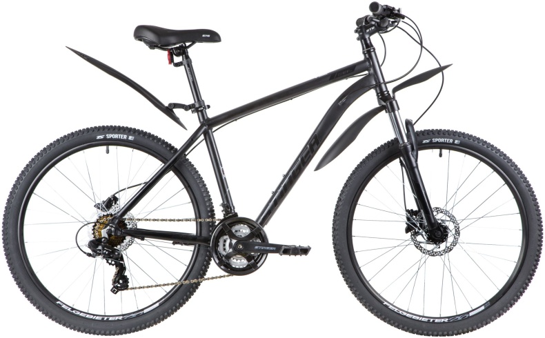 Велосипед STINGER 26" ELEMENT PRO черный, алюминий, размер 18"#147377