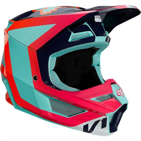 Мотошлем подростковый Fox V1 Voke Youth Helmet Aqua, YL, 2021