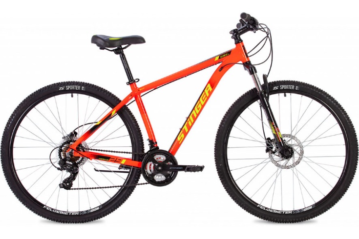 Велосипед STINGER 27.5" ELEMENT PRO красный, алюминий, размер 20", MICROSHIFT