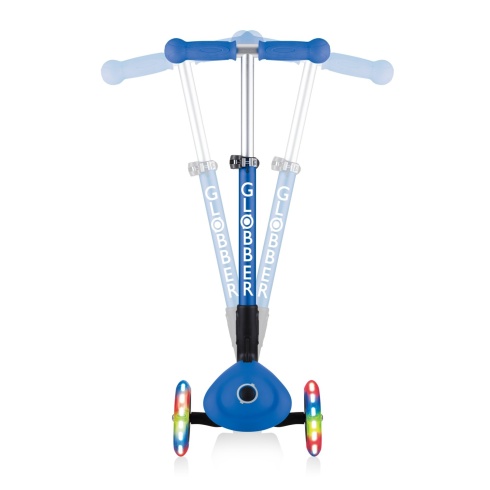 Трехколесный самокат Globber JUNIOR FOLDABLE FANTASY LIGHTS  синий
