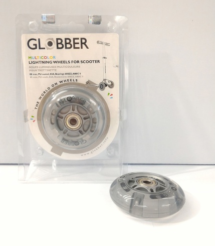 Светящееся заднее колесо Globber 80mm, Прозрачный