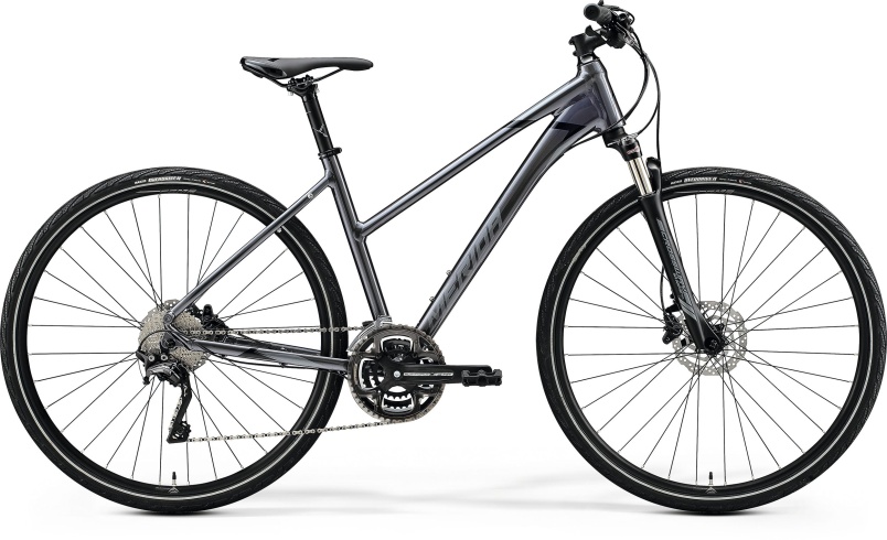 Велосипед Merida Crossway 500 Lady 700C GlossyAnthracite/Black/Silver (2020)