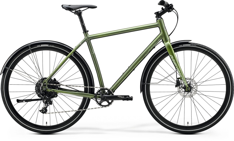 Велосипед Merida 2020 Crossway Urban 300 700C MattFogGreen/GlossySilverGreen