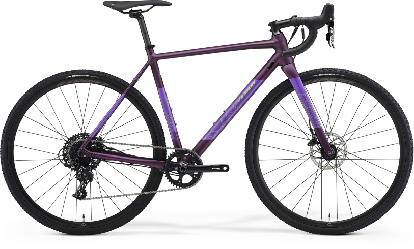 Велосипед Merida (2021) Mission CX600 Р:L(56cm) MattDarkPurple/Silver-Green (6110875278)