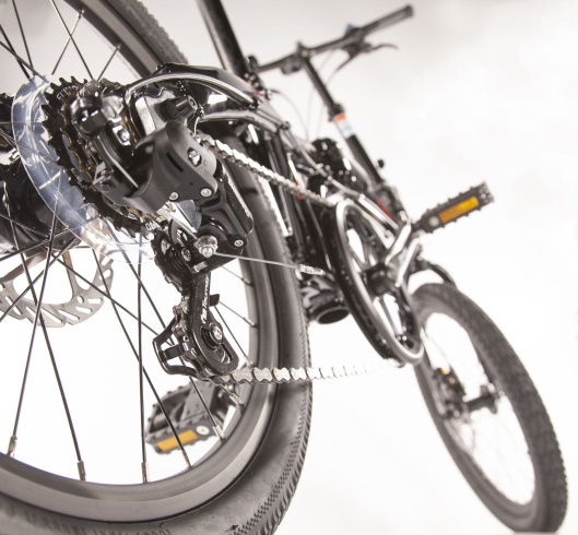 Велосипед Alpinebike F1HD (2022), One size, 20", складной, 7 скоростей, черно-красный