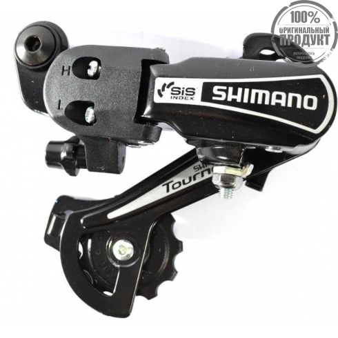 Переключатель задний Shimano Tourney, TY21-B, GS, 6ск. крепление на болт, черный, без уп.