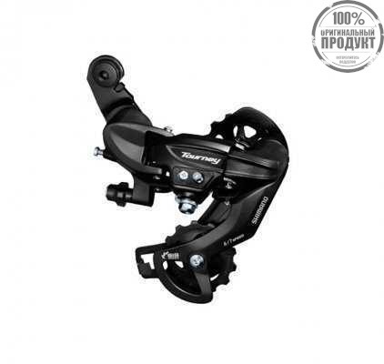 Переключатель задний Shimano Tourney, TY21-B, SS, 6ск., крепление на болт, черный, без уп.