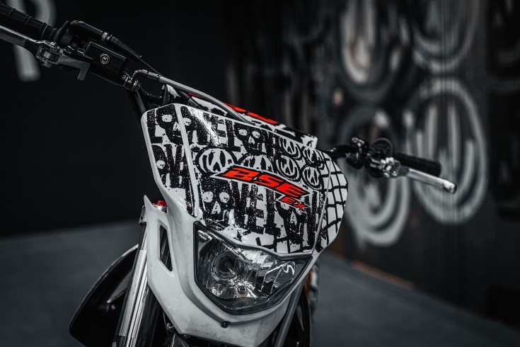 Питбайк BSE EX 125e 14/12 Max13 White Red 1