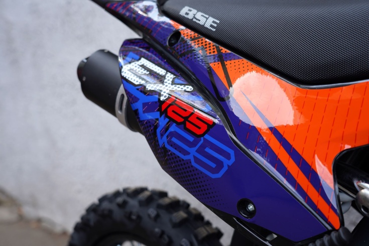 Питбайк BSE EX125 14/12 Blue Orange Ant (020)