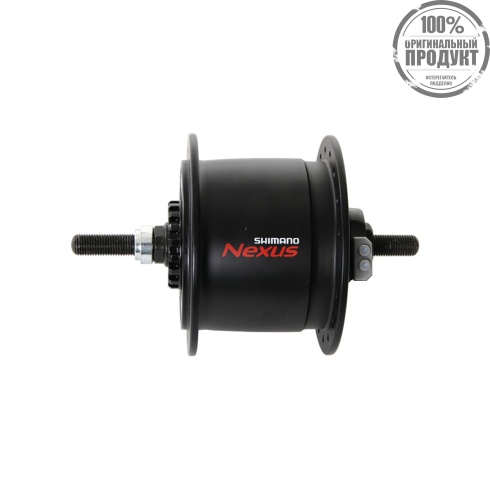 Втулка динамо Shimano C6000, 36 отв, 6V-2.4W, под роллер, под гайки, 100x140мм, черный