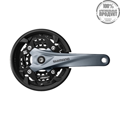 Система Shimano Acera M3000, 175мм, Кв, 40/30/22T, черный, с защитой, с болтами, логотип Shimano, дл