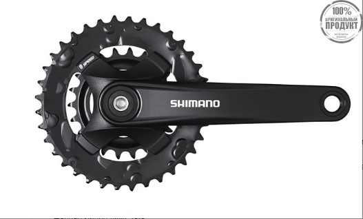 Система Shimano Altus, MT101, 175мм 2x9ск, Кв, 36/22, без защиты., с болтами крепл., цвет черный